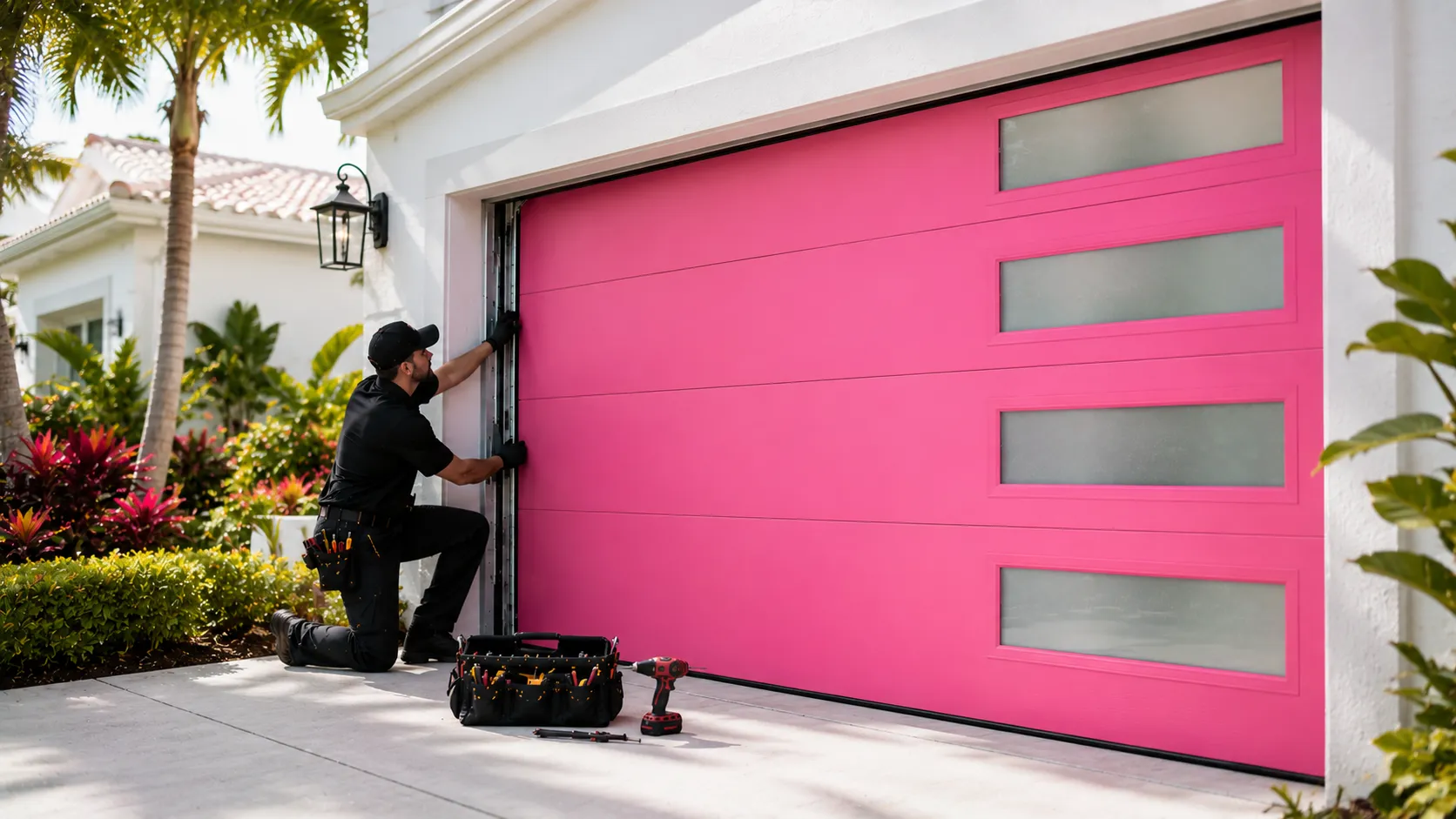 Garage door work on a home in Punta Gorda